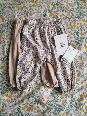 2 leggings H&M 1-2mois