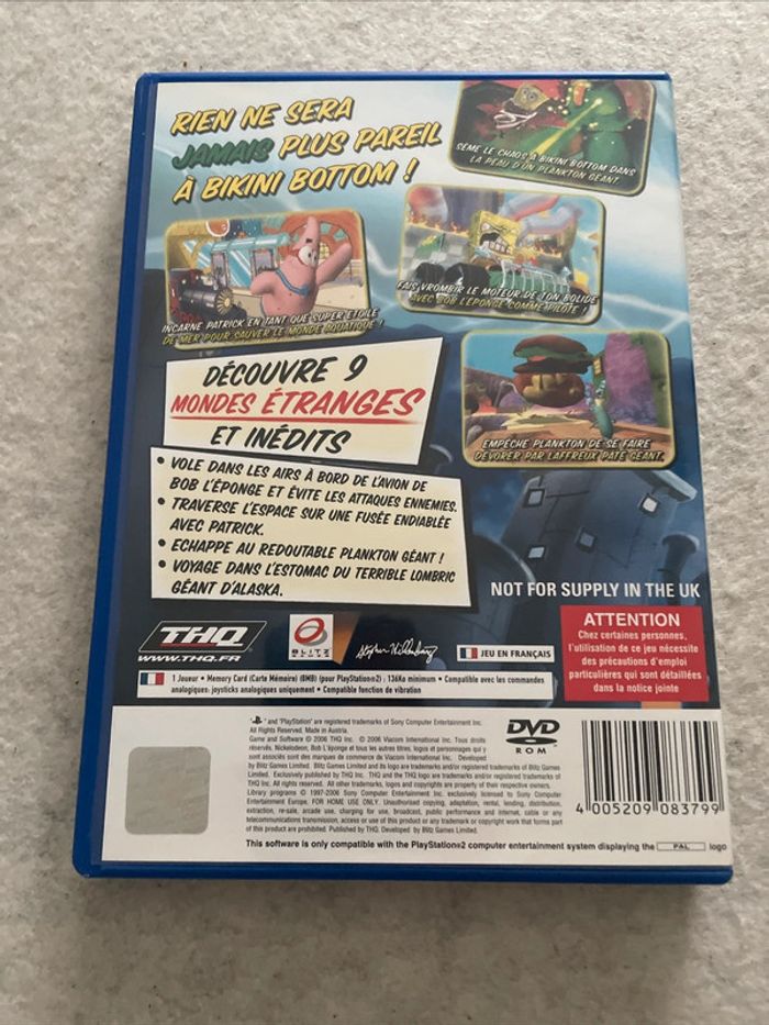 Bob L’eponge: La Créature Du Crabe Croustillant - Jeu PS2 Complet PAL FR - photo numéro 3