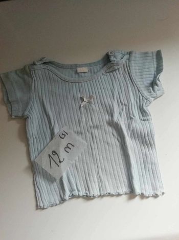 Réduction 50% si lot Tee shirt fille 12 mois