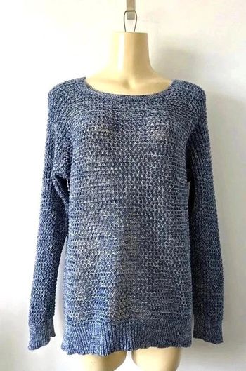 Pull bleu ajouré 100% coton - Caroll - taille 42
