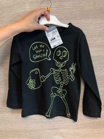 tee shirt manche longue squelette