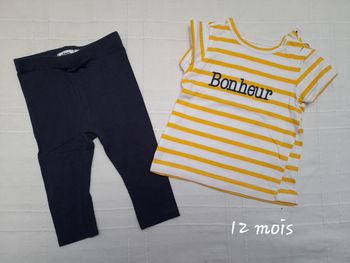 Ensemble fille 12 mois .