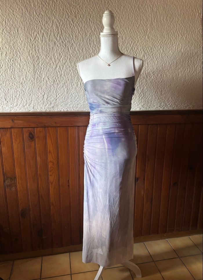 Robe Longue Zara - Effet Tie-dye & Drapé - Neuve avec étiquette - Taille M / 38