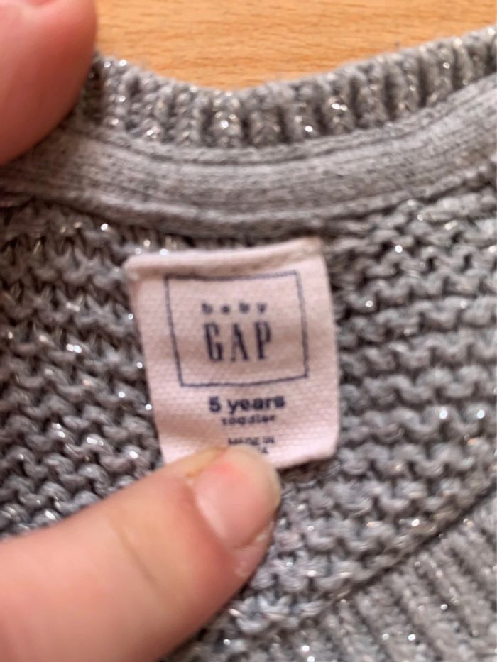 Boléro gris pailleté Gap 5 ans - photo numéro 3