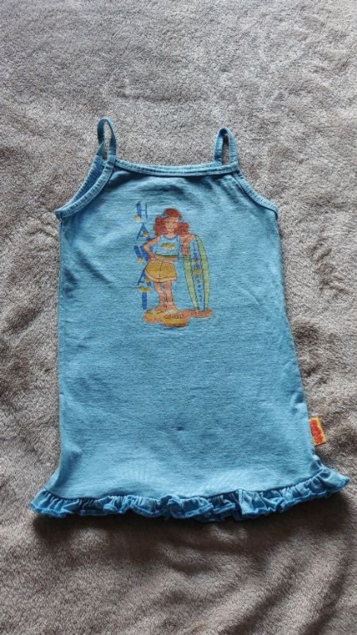 Jolie robe de plage à bretelles fille 3 ans