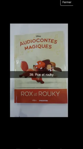 No39 audioconte Magique disney deagostini livre+figurine audio conte compte