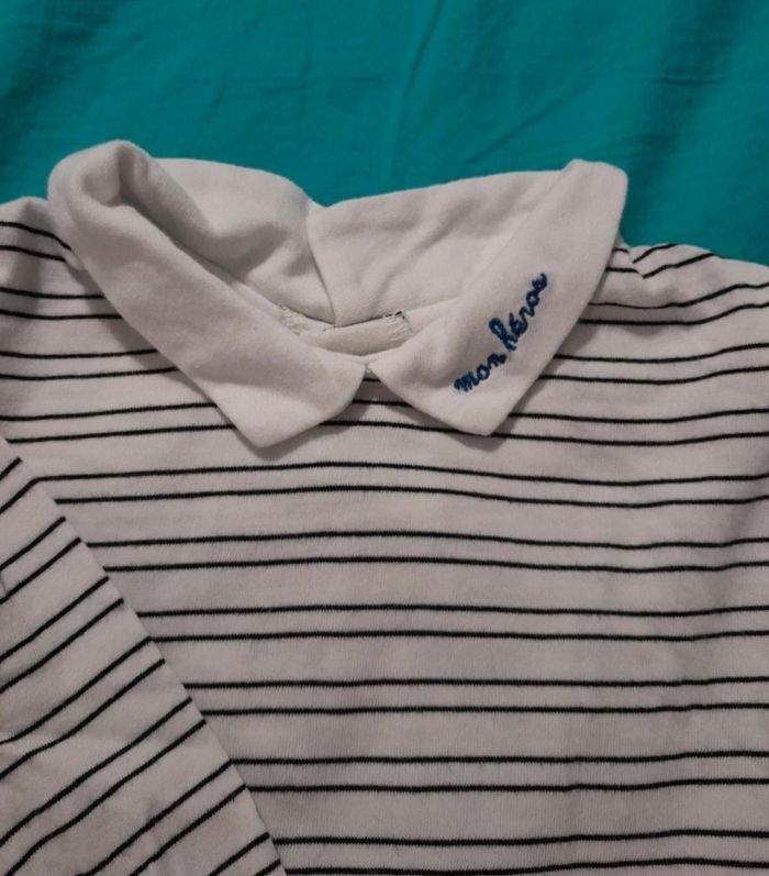 Tee-shirt rayures 12 mois - photo numéro 2