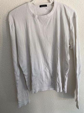 408 - haut blanc côtelé Devred