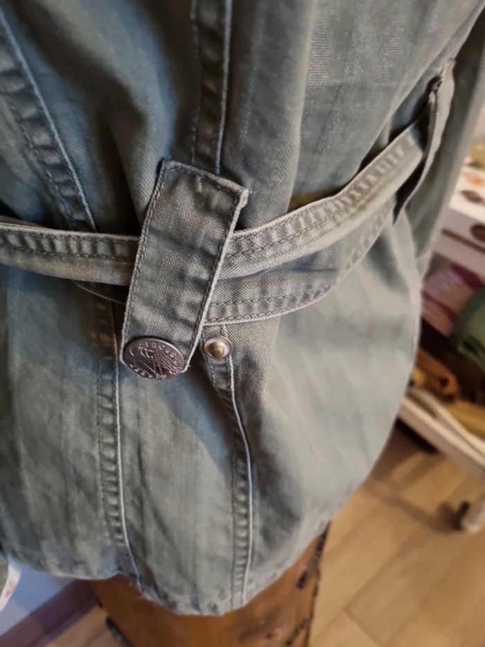Veste style saharienne kaki kenvelo taille s - photo numéro 12
