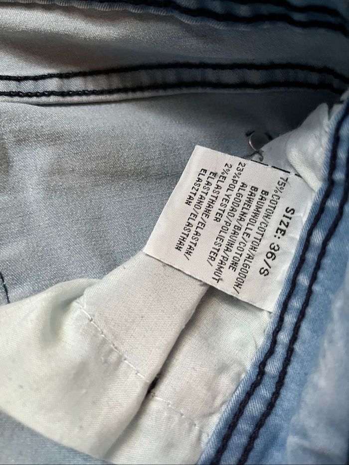 Jean slim bleu clair noeuds sur les côtés original T36 TBE 🎀 - photo numéro 2