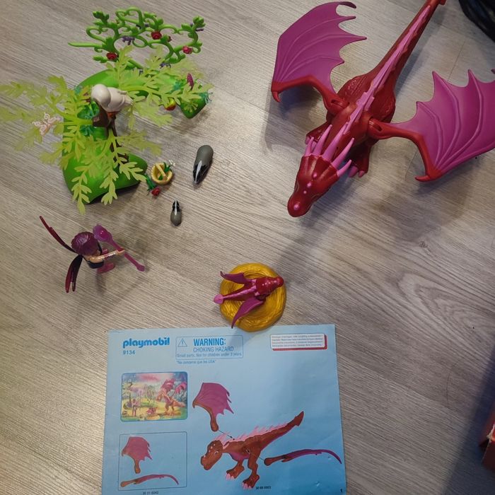 Playmobil 9134 gardienne des fées avec dragons manque des fleurs - photo numéro 3