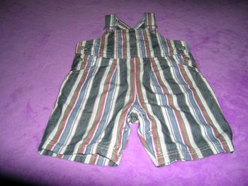 salopette rayée en jeans "cyrillus" 18 mois