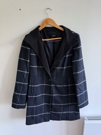 Manteau long épais bleu marine Etam taille 36 S