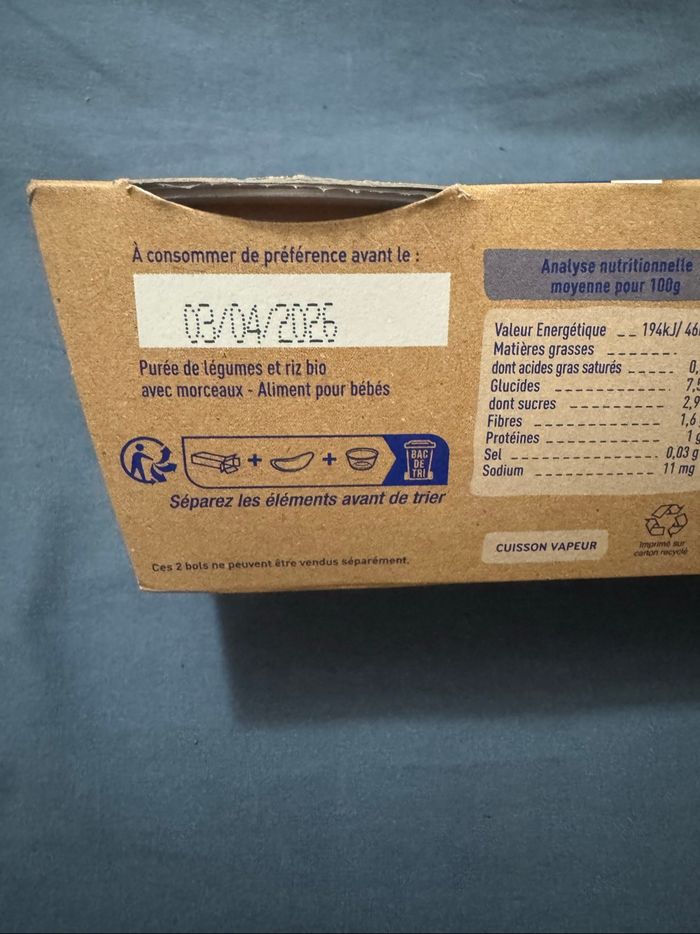 Lot repas bébé Babybio et Blédina – dès 8/12 mois - photo numéro 4