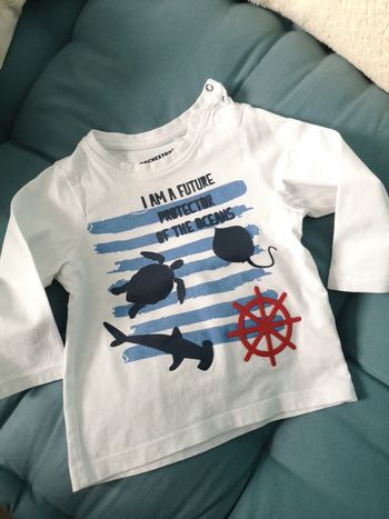 T shirt animaux marins Coton 9m