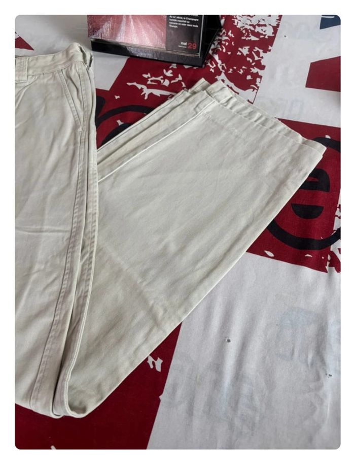 Pantalon Chino Bertrand d’Arley taille 38 marron crème/ beige crème doublure au niveau des chevilles - photo numéro 3