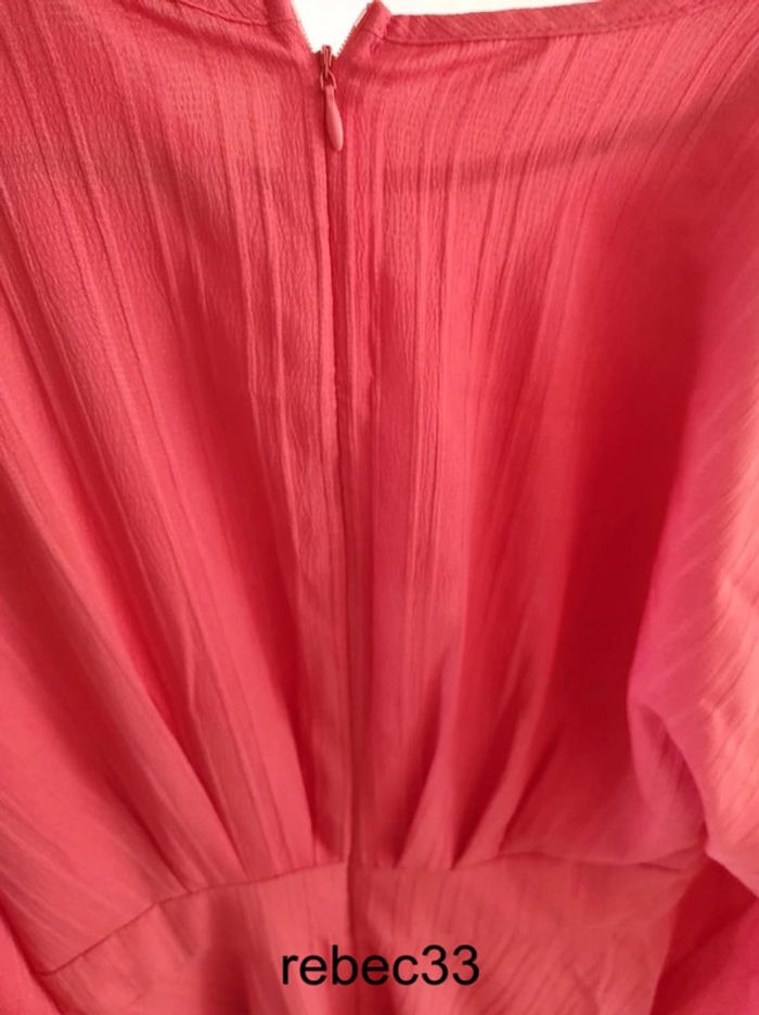 Robe longue à manches longues corail - photo numéro 4