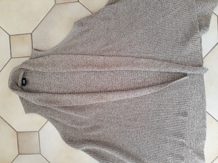 Gilet , cape , manteau H & M marron taille XS , S  ( 34 , 36 ) - photo numéro 4