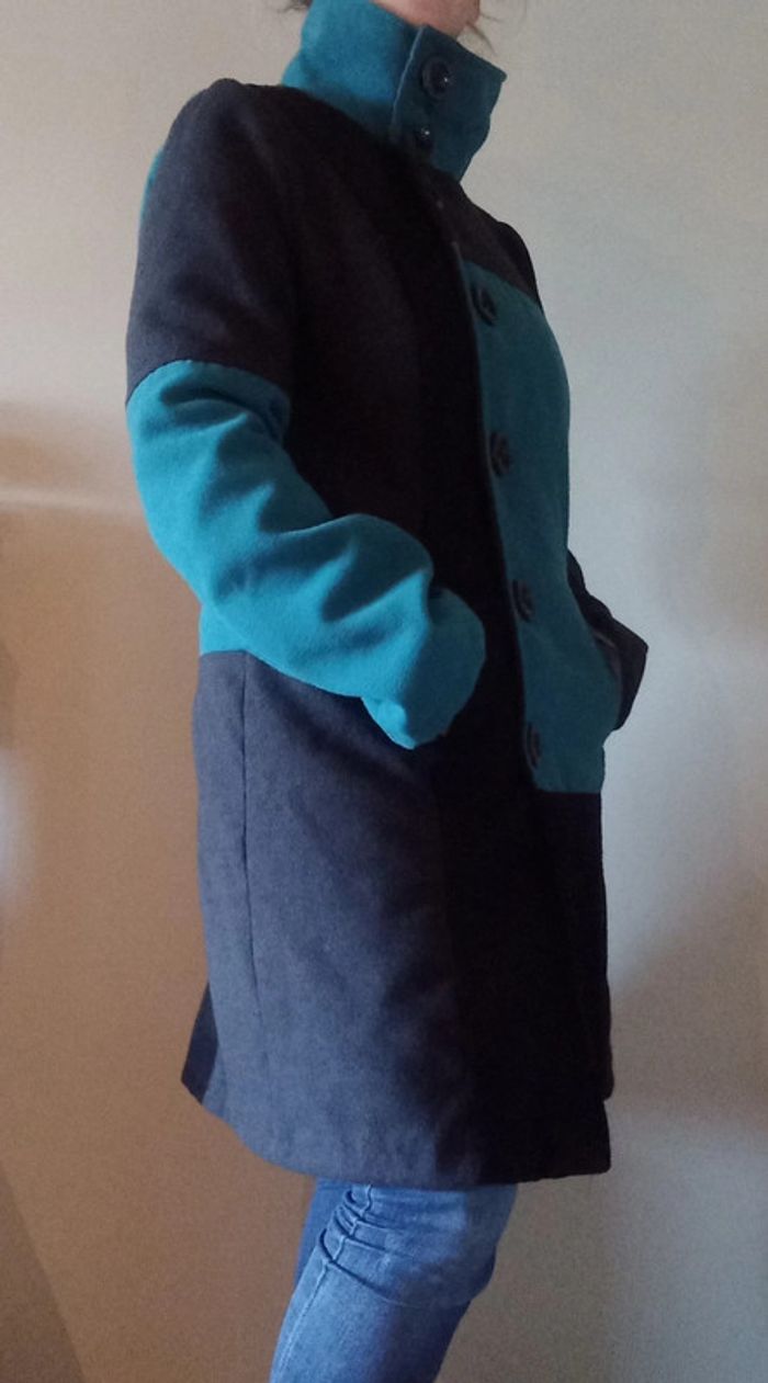 Manteau laine 3 couleurs - photo numéro 5