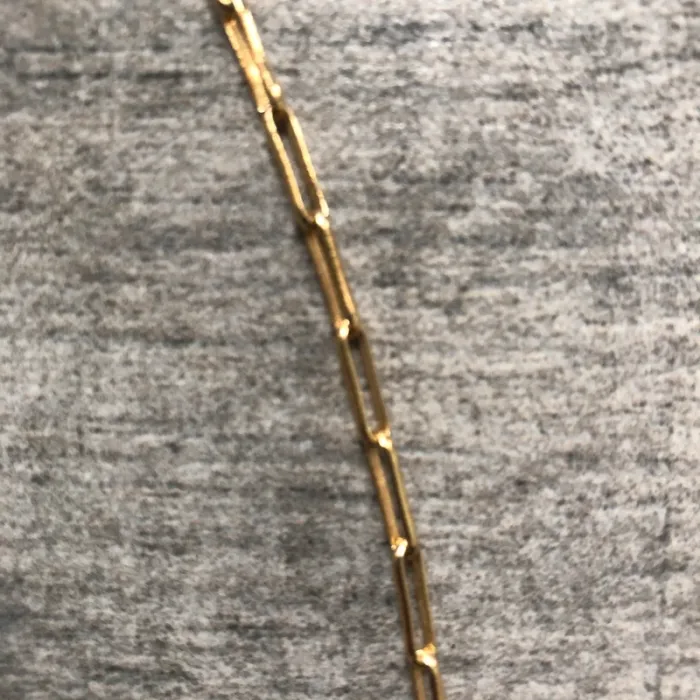 Collier maillon fin plaqué or Taille 56 cm - photo numéro 4