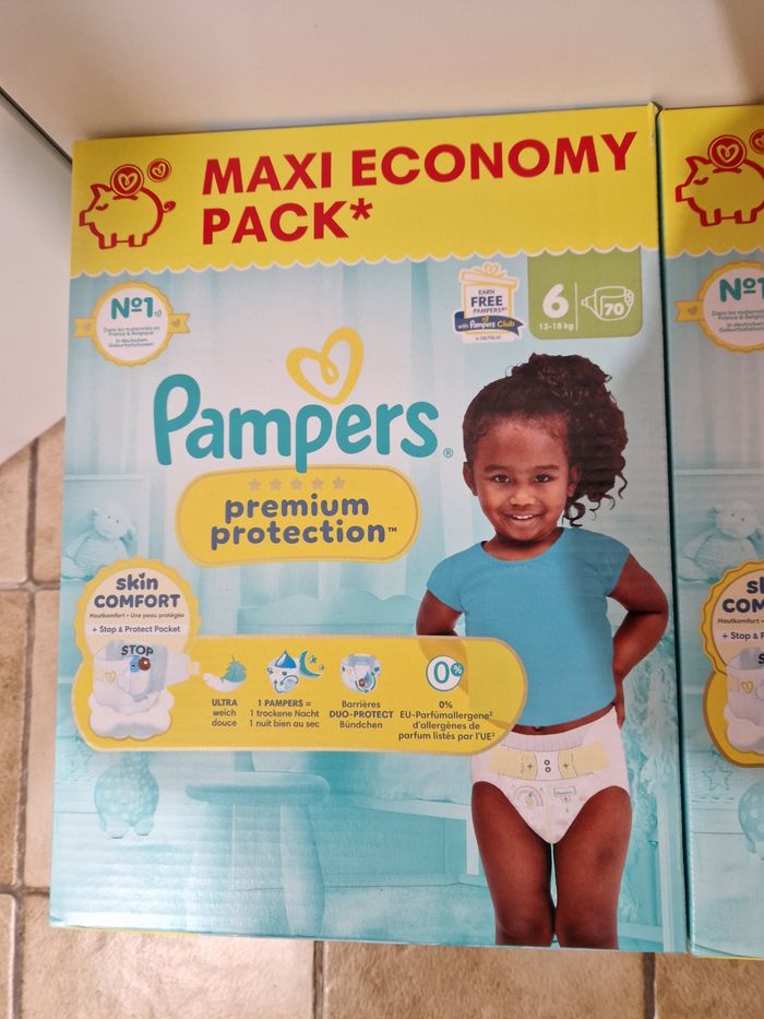 140 couches Pampers premium protection taille 6 - photo numéro 2