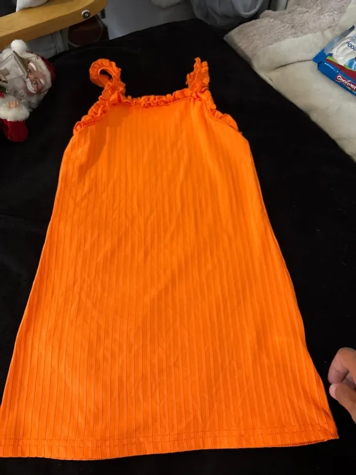 Robe orange fluo fille 5 ans SHEIN - photo numéro 2