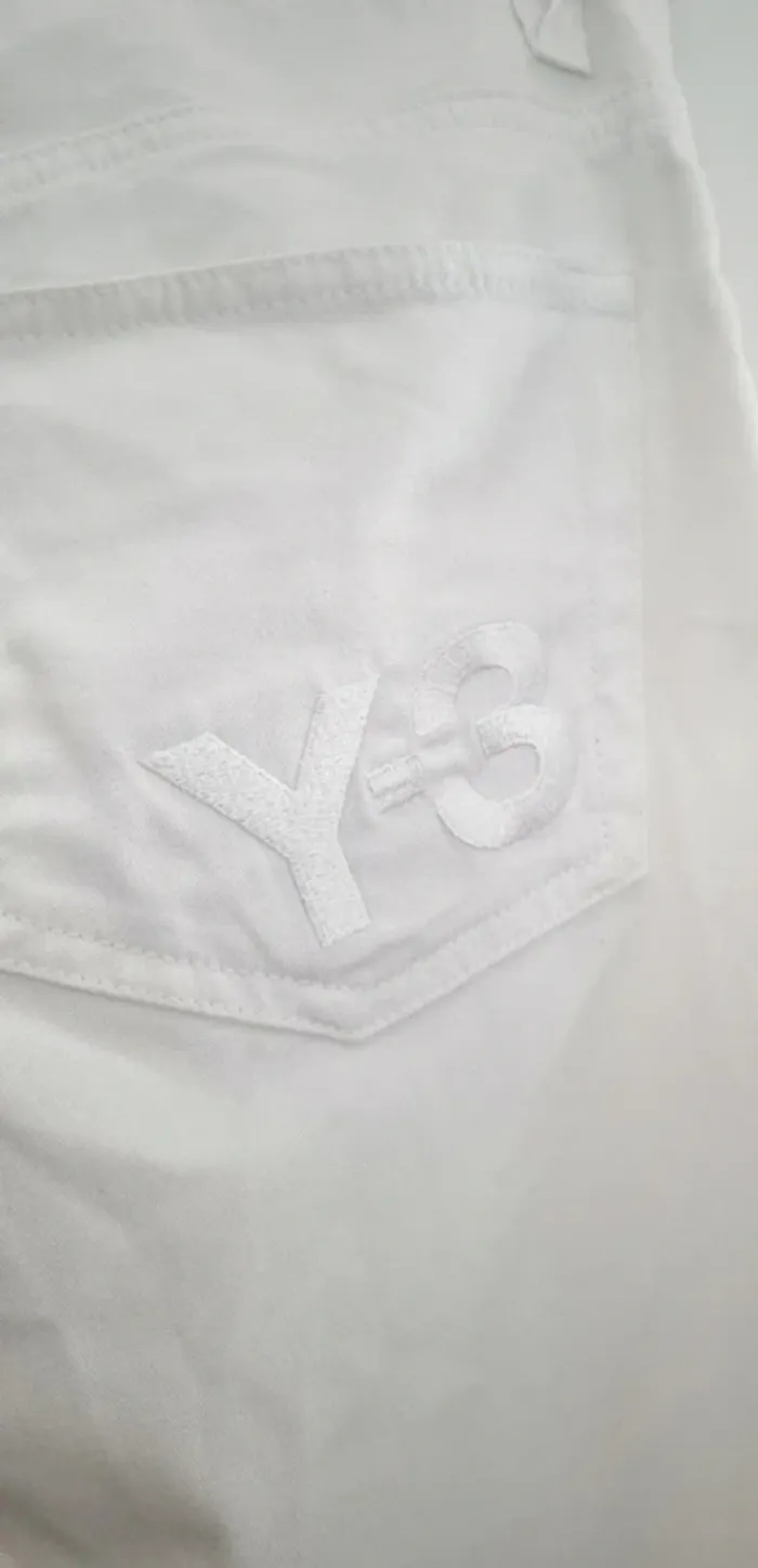 Pantalon jean blanc slim y3 yohji yamamoto adidas - photo numéro 9
