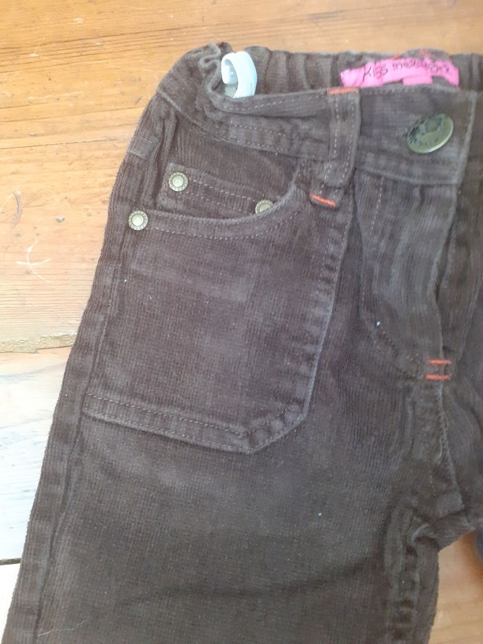 Pantalon en velours côtelé marron - photo numéro 3