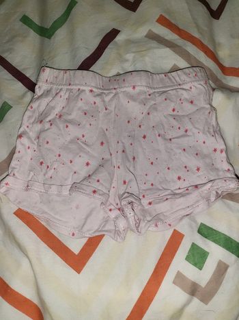 Short de pyjama rose motif étoile