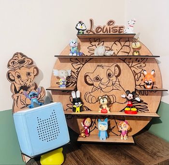 Étagère roi lion + support box V2 + prénom