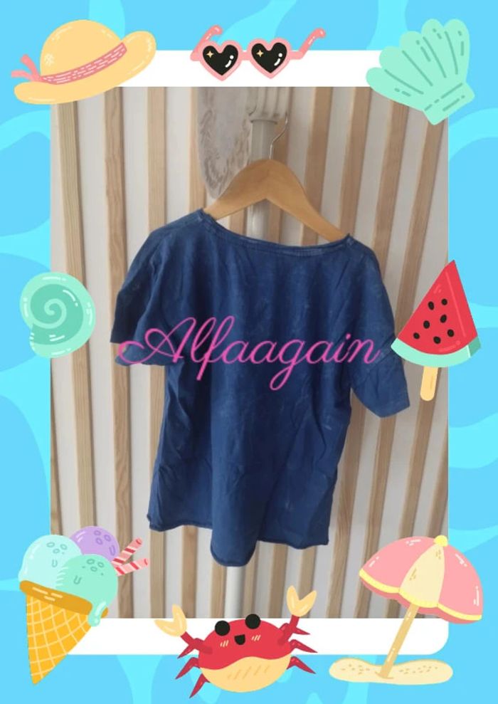 T-shirt bleu Pocahontas réservés Disney 8ans - photo numéro 7