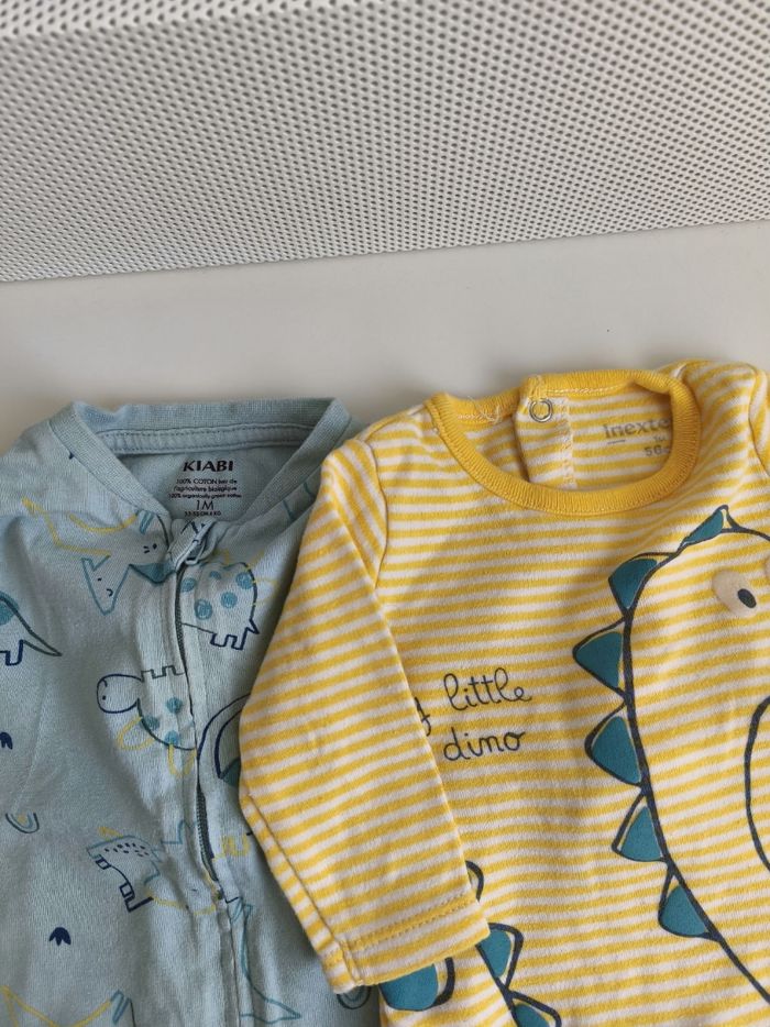 Lot de 2 pyjamas dino bébé 1 mois - photo numéro 2