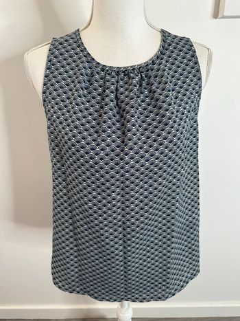 Débardeur coquillages bleu marine et blanc Kiabi T36 S