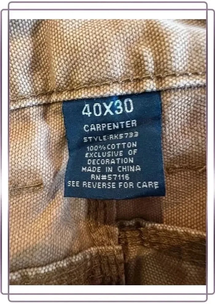 Short carpenter camel homme RK Brand 40x30 Pantaloncini carpentiere uomo Zimmermannsshorts Herren - photo numéro 2