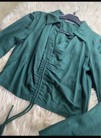 Top vert fonce / vert foret Zara Taille M / 38