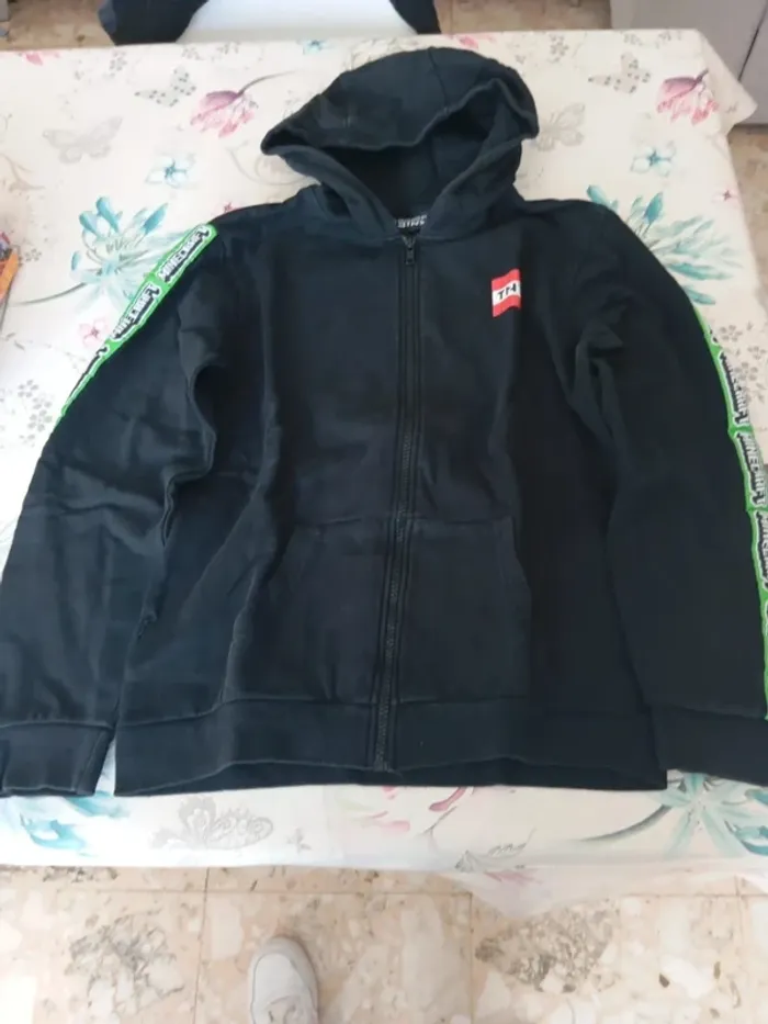Gilet zippé noir Minecraft 14 ans