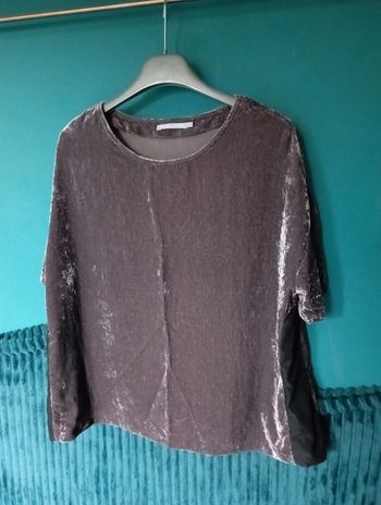 Haut velours gris