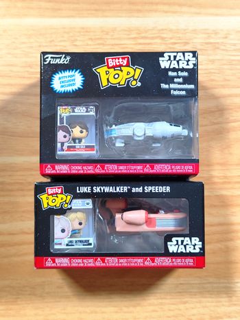 Lot 2 Bitty Pop! Rides - Star Wars (Han Solo & Luke Skywalker)