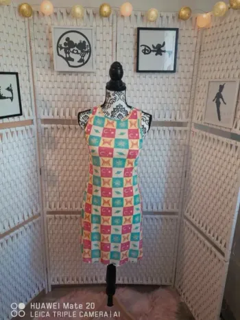 💕Jolie Robe fourreau d'été style 90s Vibes - Motifs Papillons & Lunes High Spirits femme TM / 38 💕