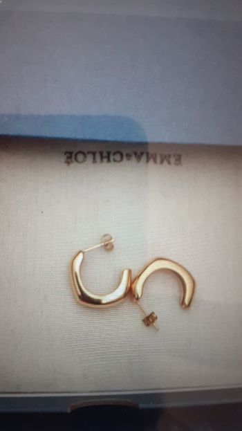 Boucle d oreille  acier inoxydable  or 18carrat