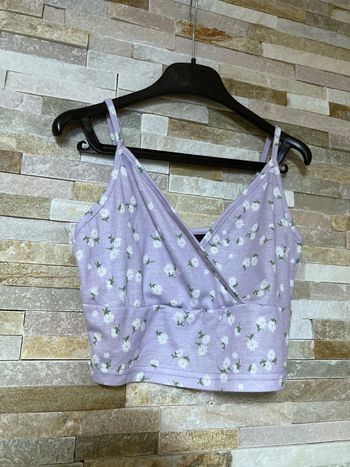 xs crop top fleurs