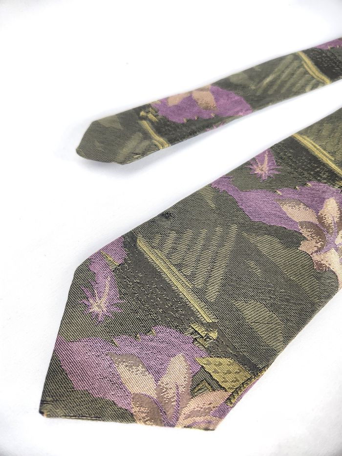 Cravate Galizia 100% Soie - Motif Floral Élégant - photo numéro 2