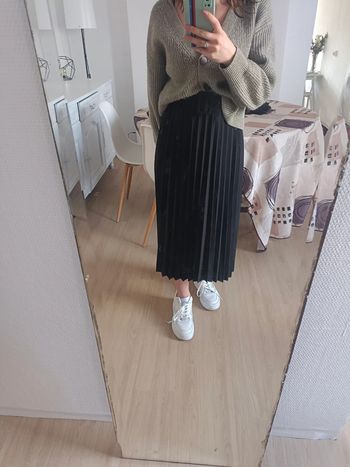 Jupe plissée taille haute