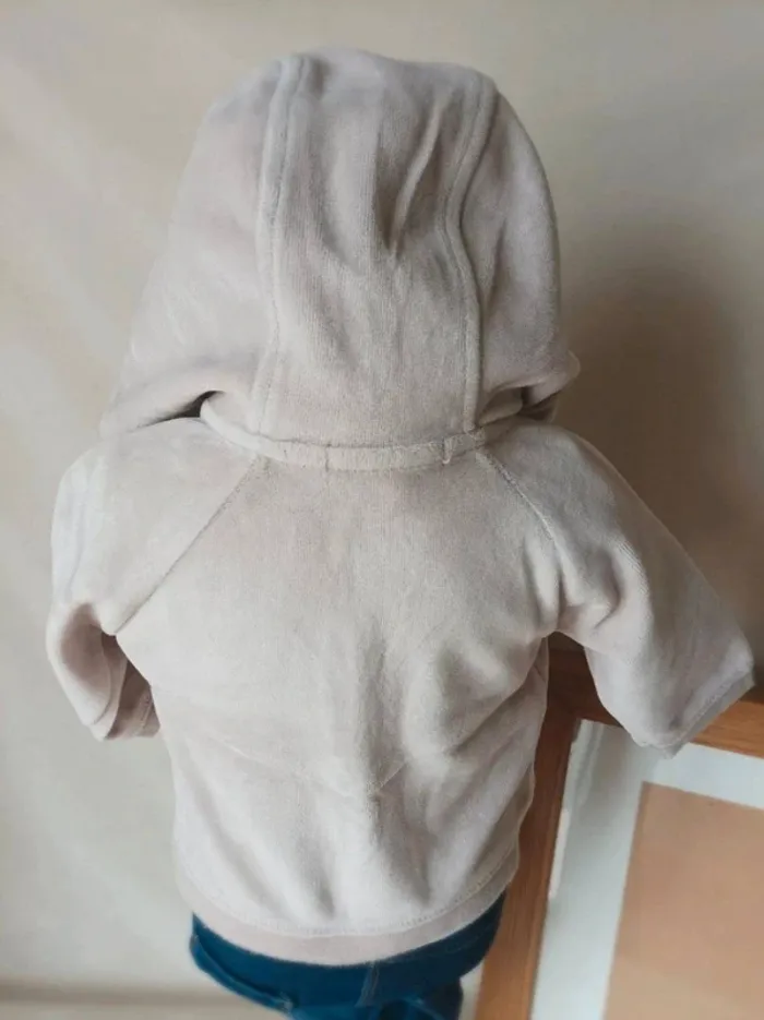 Ensemble polo manches longues et gilet zippé doux Kitchoun garçon 1 mois - photo numéro 5