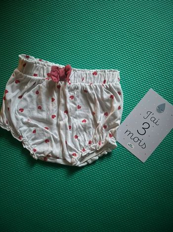 Short bloomer cœur mes petits cailloux 3M