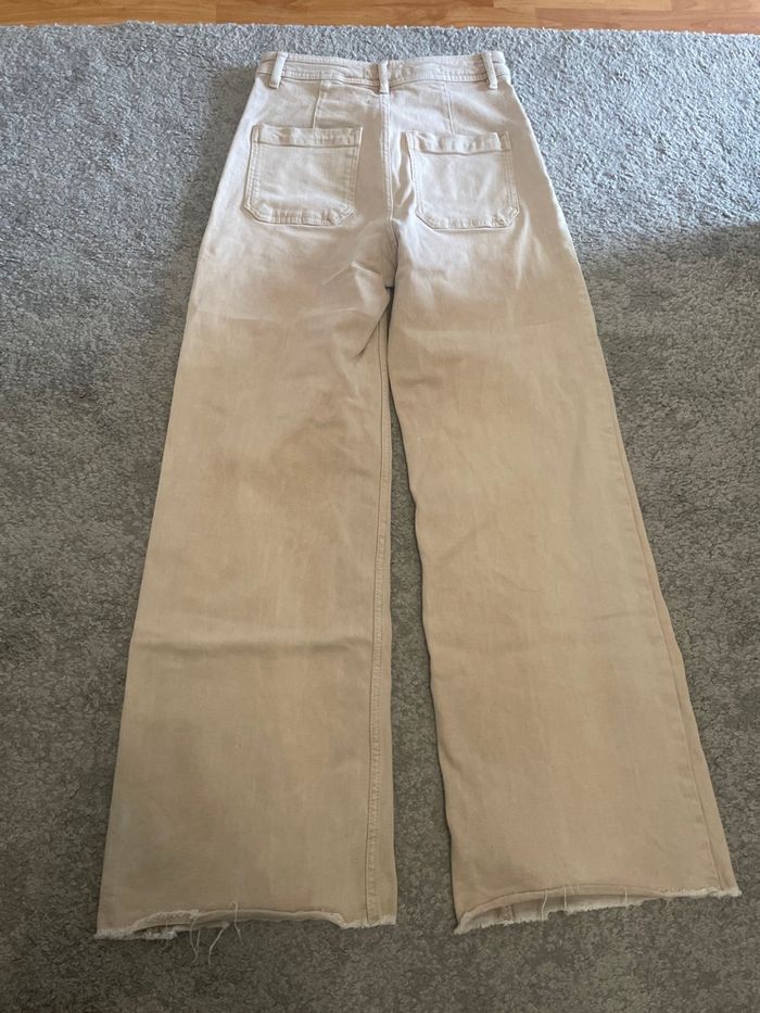 Pantalon beige large - photo numéro 4