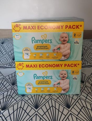  2 cartons Pampers  Taille 2 Premium protection