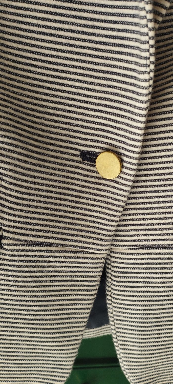 Veste blazer rayé bleu et blanc Pimkie taille 34 - photo numéro 3