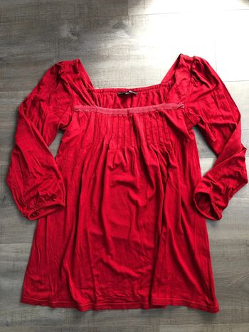 T shirt rouge Etam taille 36 manches 3/4