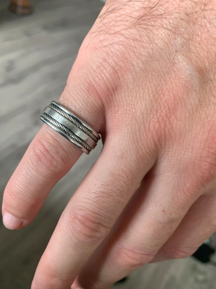 Bague homme en acier
